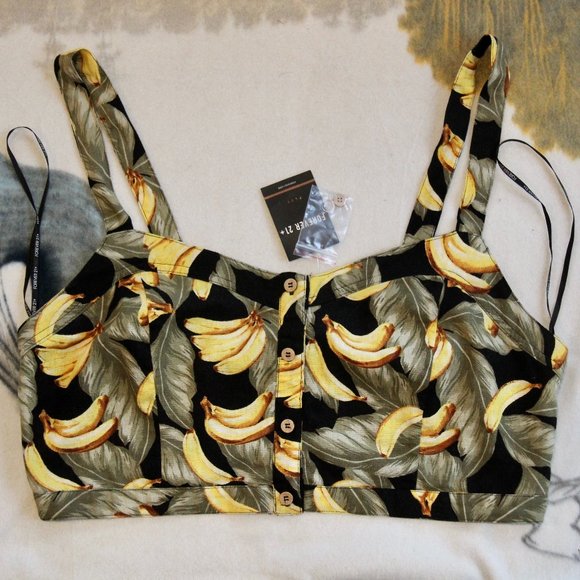 Forever 21 Tops - NWT | Forever 21 | Plus Size Top | Tropical Print Crop Top | Bra Top | Size 2X
